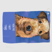 AIREDALE TERRIER GOLFHANDDOEK (Horizontaal)