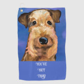 AIREDALE TERRIER GOLFHANDDOEK (Voorkant)