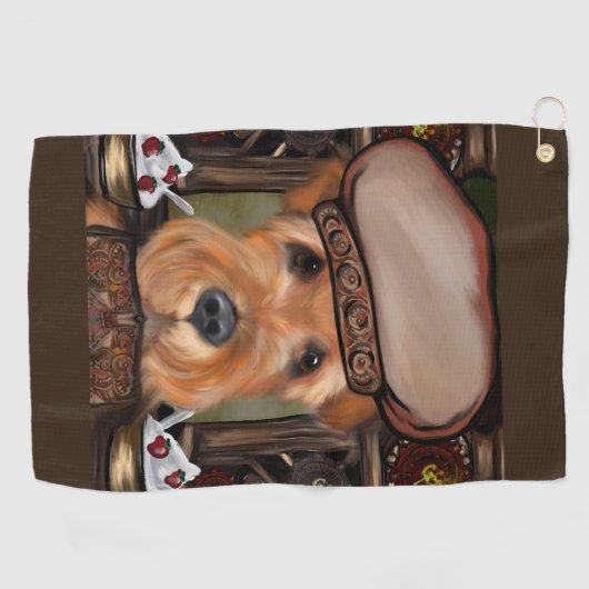 Airedale Terrier Golfhanddoek (Horizontaal)
