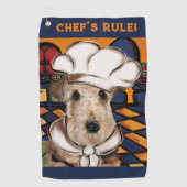 AIREDALE TERRIER GOLFHANDDOEK (Voorkant)