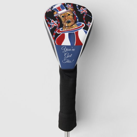 AIREDALE TERRIËR GOLFHEADCOVER (Voorkant)