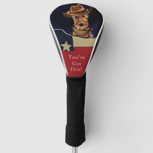 AIREDALE TERRIËR   GOLFHEADCOVER (Voorkant)