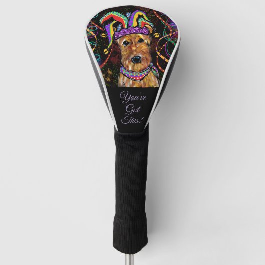 AIREDALE TERRIËR GOLFHEADCOVER (Voorkant)