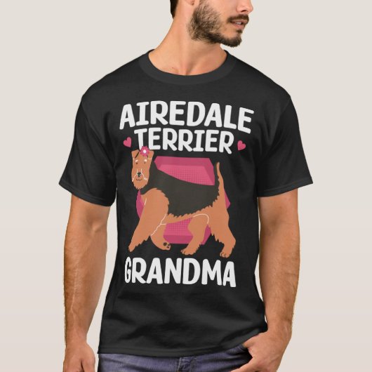 Airedale Terrier Grandma Dog Owner Airedale Terrie T-shirt (Voorkant)