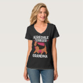 Airedale Terrier Grandma Dog Owner Airedale Terrie T-shirt (Voorkant volledig)