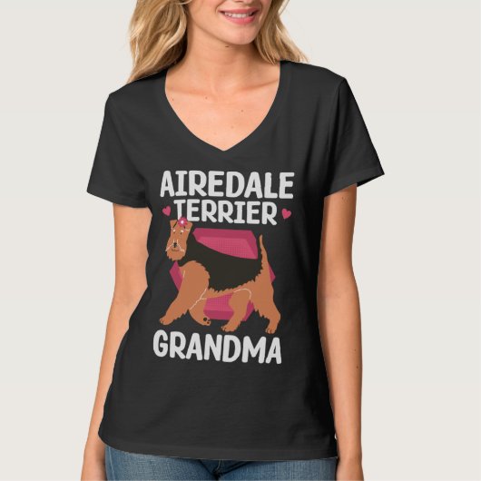Airedale Terrier Grandma Dog Owner Airedale Terrie T-shirt (Voorkant)