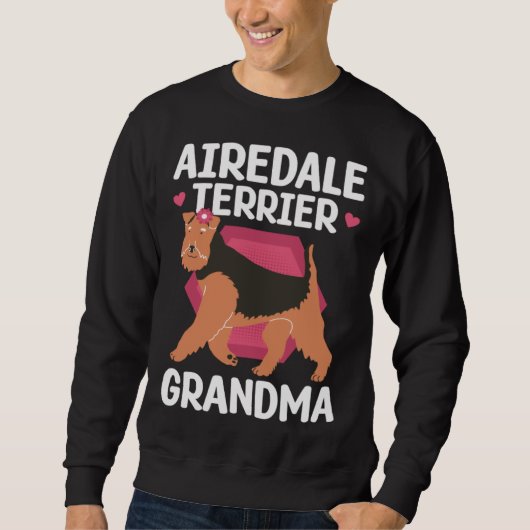 Airedale Terrier Grandma Dog Owner Airedale Terrie Trui (Voorkant)