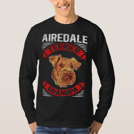 Airedale Terrier Grandpa Dog Owner Airedale Terrie T-shirt (Voorkant)
