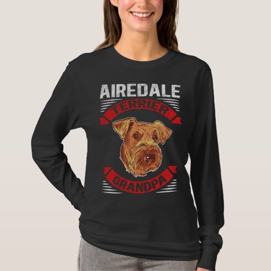 Airedale Terrier Grandpa Dog Owner Airedale Terrie T-shirt (Voorkant)