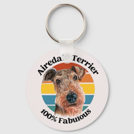 Airedale Terrier Grappig citaat sleutelhanger (Voorkant)