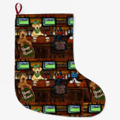 Airedale Terrier Grote Kerstsok (Voorkant)