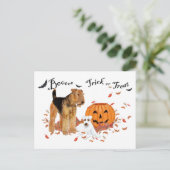 Airedale Terrier Halloween Briefkaart (Staand voorkant)