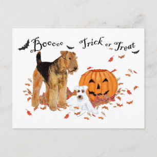 Airedale Terrier Halloween Briefkaart