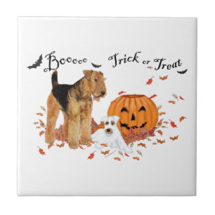 Airedale Terrier Halloween Tegeltje