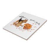 Airedale Terrier Halloween Tegeltje (Zijkant)
