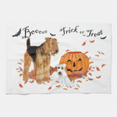 Airedale Terrier Halloween Theedoek (Horizontaal)