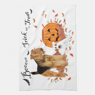 Airedale Terrier Halloween Theedoek