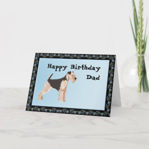 Airedale Terrier Happy Birthday Kaart