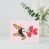 Airedale Terrier-harten Briefkaart (Staand voorkant)