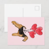 Airedale Terrier-harten Briefkaart (Voorkant / Achterkant)