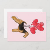 Airedale Terrier Hearts Briefkaart (Voorkant / Achterkant)