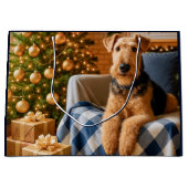 Airedale Terrier Holiday  Groot Cadeauzakje (Voorkant)
