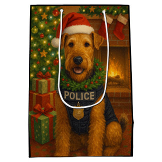 Airedale Terrier Holiday Medium Cadeauzakje