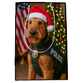 Airedale Terrier Holiday  Medium Cadeauzakje (Voorkant)
