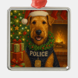 Airedale Terrier Holiday Metalen Ornament