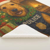 Airedale Terrier Holiday Sherpa Deken (3/4)