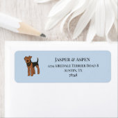 Airedale Terrier-hond adreslabels Etiket (Insitu)