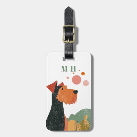 Airedale Terrier Hond Bagage Label (Voorkant verticaal)