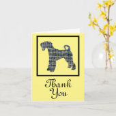 Airedale Terrier hond bedankt groet Kaart (Gele Bloem)