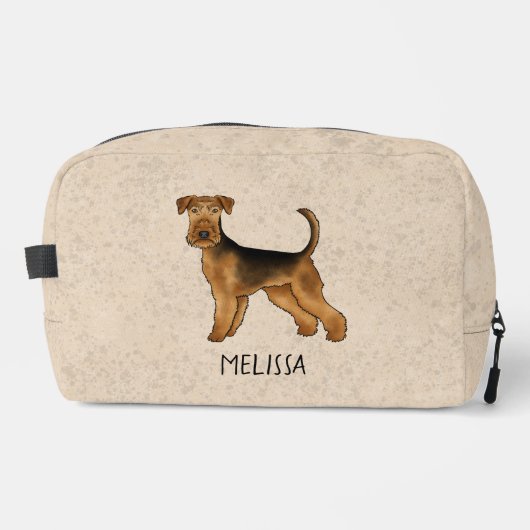 Airedale Terrier Hond Bingley Terrier Aangepaste N Toilettasje (Voorkant)