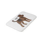 Airedale terrier hond cartoon illustratie badmat (Gekanteld)