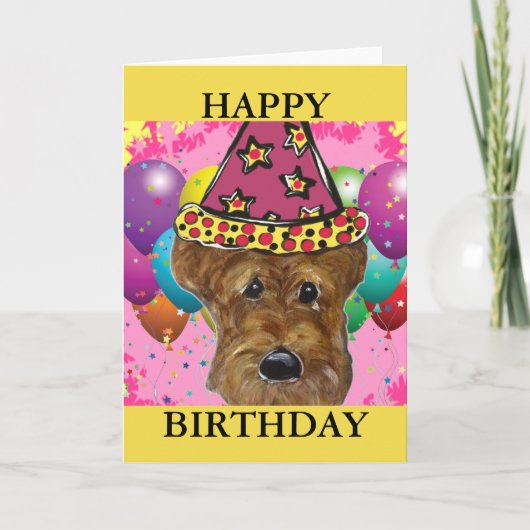 AIREDALE TERRIER HOND KAART (Voorkant)