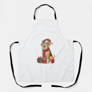 Airedale Terrier Hond Kerstfeesten Vakantie San Schort