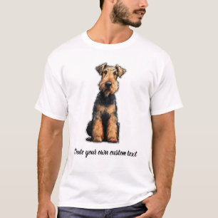 Airedale Terrier Hond Maak je eigen tekst T-shirt