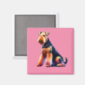 Airedale terrier Hond Magneet (Voorkant / Achterkant)