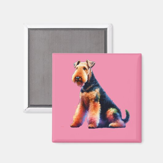 Airedale terrier Hond Magneet (Voorkant / Achterkant)