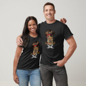 Airedale Terrier Hond Pirate Captain Halloween T-shirt (Unisex)