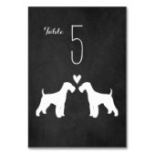 Airedale Terrier Hond Silhouetten Trouwreceptie Kaart (Achterkant)