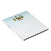 Airedale Terrier Hond Sneeuwig Winter Bos Feesteli Notitieblok (Schuin)