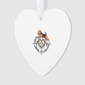 Airedale Terrier-hond springt Hart Ekg-lijn Ornament (voorkant)