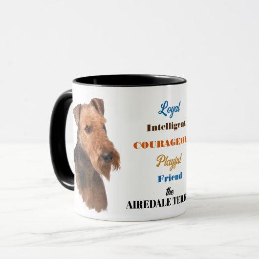 Airedale Terrier Hond Trouwe Vriend Mok (Voorkant links)