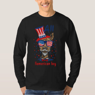 Airedale Terrier Hond Usa Alle Amerikaanse Jongen  T-shirt