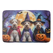 Airedale Terrier Honden Pompoen Halloween Grappig Badmat (Voorkant)
