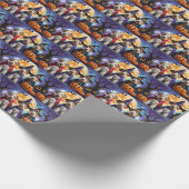 Airedale Terrier Honden Pompoen Halloween Grappig Cadeaupapier (Hoek)