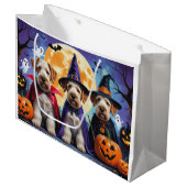 Airedale Terrier Honden Pompoen Halloween Grappig Groot Cadeauzakje (Voorkant Gekanteld)