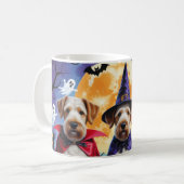 Airedale Terrier Honden Pompoen Halloween Grappig Koffiemok (Voorkant links)
